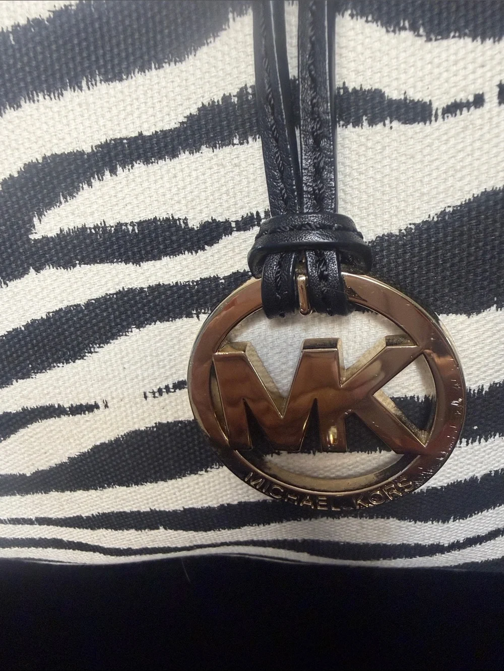 Michael Kors Black & White Zebra-Print Tote with Matching Sandals